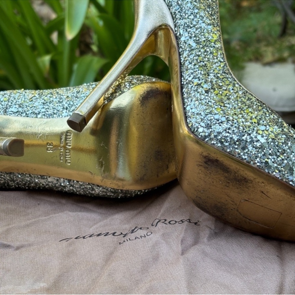 Miu Miu glitter sparkly pumps - Picture 6 of 7